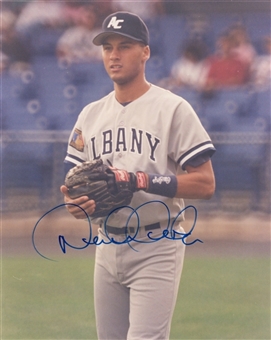 Derek Jeter Signed 8x10" Albany-Colonie Yankees Photo - Early Career Signature! (Beckett)